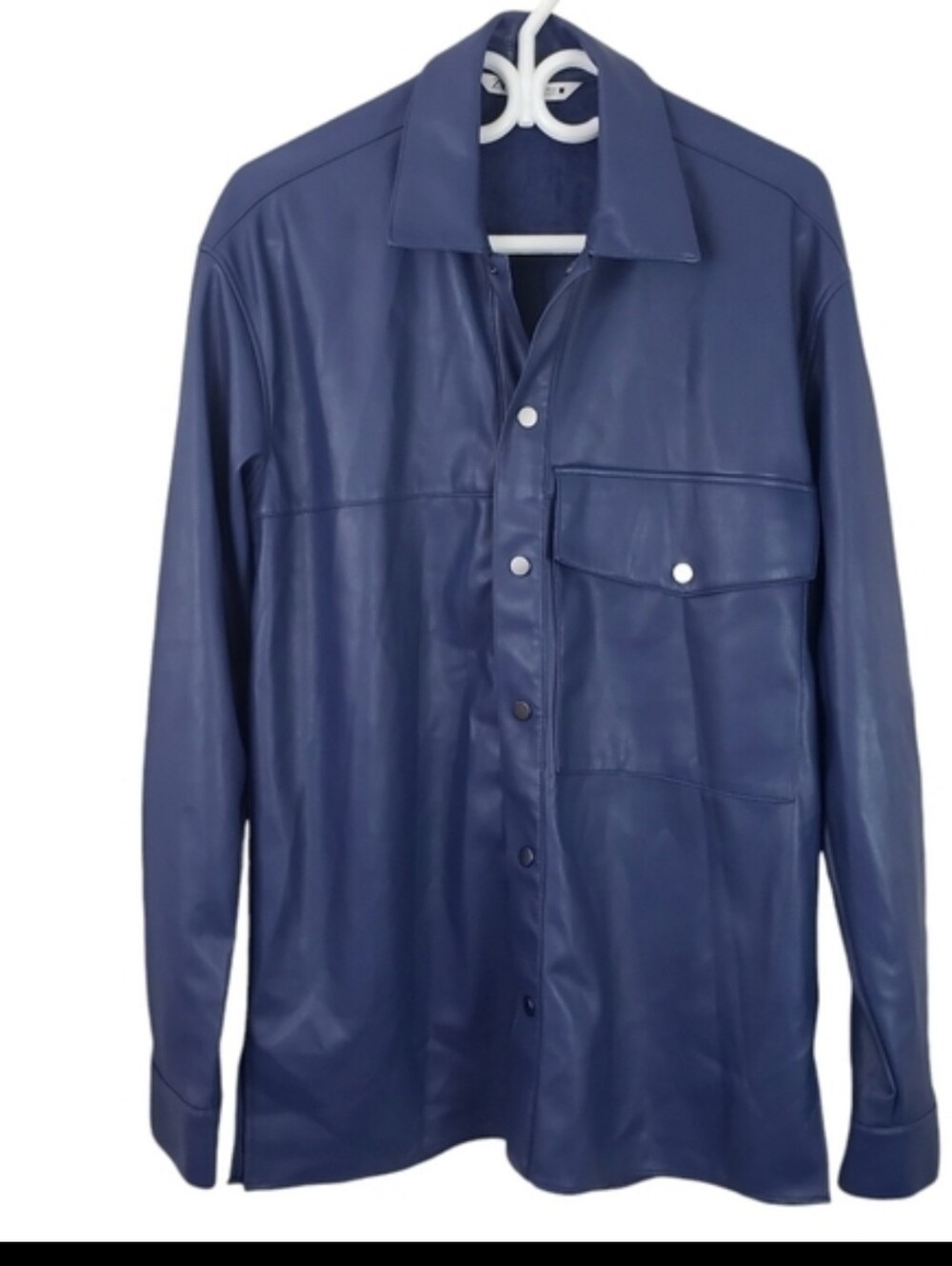 Zara Faux Leather Women's Overshirt Size Medium